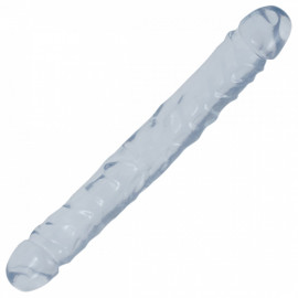 Doc Johnson Crystal Jellies Jr. Double Dong 12" Clear
