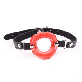 LateToBed BDSM Line Lip Gag Mouth Red