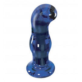 ToyJoy Buttocks The Gleaming Glass Buttplug Blue