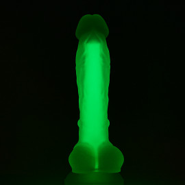 Dream Toys Radiant Soft Silicone Glow in the Dark Dildo Small Green