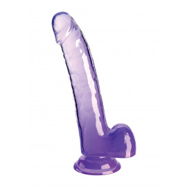 Pipedream King Cock Clear Cock with Balls 9" Purple