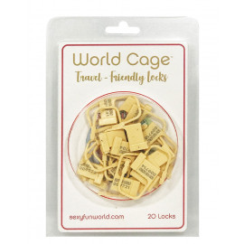 World Cage Travel Friendly Locks for Chastity Devices 20 pcs