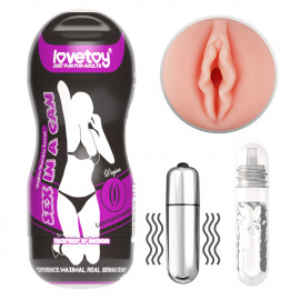 LoveToy Sex In A Can Vagina Stamina Tunnel Vibrating Flesh