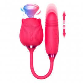 Martinella Clitoris Stimulator Suction, Vibration and Thrusting Pink