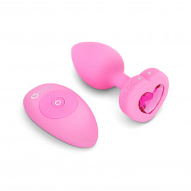b-Vibe Vibrating Heart Plug S/M Pink