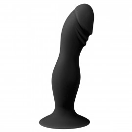 Easytoys Silicone Pleaser Black Silicone Anal Dildo with Suction Cup