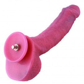 HiSmith HSA121 Hyper Realistic Curved Silicone Dildo KlicLok 9.7" Pink