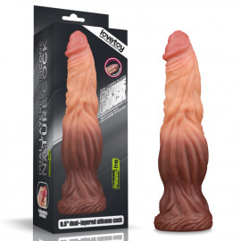 LoveToy Dual Layered Platinum Silicone Nature Cock 9.5"