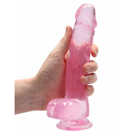 RealRock Realistic Dildo with Balls 8" 19 cm Pink