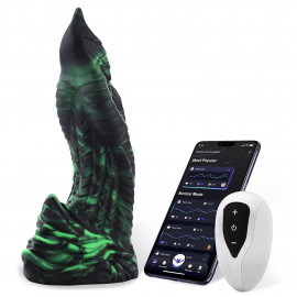 HiSmith WDA015-M Wildolo Glow in the Dark Fantasy Dildo Vibrator with App 24cm Green