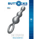 ToyJoy Buttocks The Stuffer 3-Balls Metallic Silicone Plug Grey