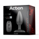 Action Asher Butt Plug with Remote Control Black