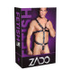 Zado Men Leather Harness with Metal Cock Ring 2010259 Black