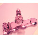 Dream Toys Glaze Glass Rosebud Beaded Dildo Pink