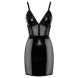 Black Level Vinyl Dress with Transparent Powernet 2851610 Black