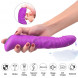 Paloqueth Realistic Dildo Vibrator with 360° Rotating 9 Different Vibrations Purple