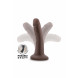 Blush Dr. Skin Plus 5 Inch Posable Dildo Chocolate