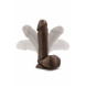 Blush Dr. Skin Plus 8 Inch Posable Dildo with Balls Chocolate