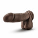 Blush Dr. Skin Plus 8 Inch Posable Dildo with Balls Chocolate