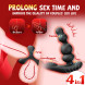 SuperLove Ultimate Pleasure Prostate Massager with Double Cock Ring & Remote Control Black