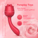 Paloqueth Rose Clitoris Vibrator with 9 Rotating Vibration Modes Red