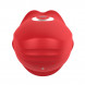 Action Ember Licking and Vibrating Mouth Shape Massager Red