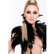 Kinky Diva Feather Shoulder Wrap Black