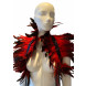 Kinky Diva Feather Shoulder Wrap Red