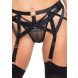 Kinky Diva Criss Cross Suspender Belt Black