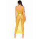 Leg Avenue Net Backless Maxi Dress 86963 Lemon