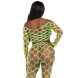 Leg Avenue Net Crop Top & Footless Tights 89325 Green