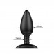 Action Asher Butt Plug with Remote Control Black