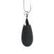 Charmed 10X Vibrating Silicone Teardrop Necklace Black