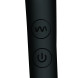 Master Series 10X Vibra-Crescent Vibrating Silicone Dual Ended Dildo Black