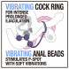 Blush Anal Adventures Platinum Anal Beads with Vibrating C-Ring Black