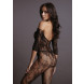 Le Désir Lace Sleeved Bodystocking Black