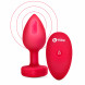b-Vibe Vibrating Heart Plug M/L Red