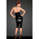 Noir Handmade F192 PVC Dress with Long 2-way Zipper on The Back and Eco Leather Choker