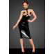 Noir Handmade F192 PVC Dress with Long 2-way Zipper on The Back and Eco Leather Choker