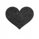 Bijoux Indiscrets Flash Heart Černá - ozdoby na bradavky
