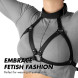 Fetish Submissive Bondage Adjustable Chest Harness Black