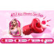 SuperLove 4in1 Big Mouth Sucking & Licking Rose Vibrator Red