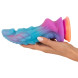 SuperLove Dragon Luminescent Liquid Silicone Dildo Blue-Pink